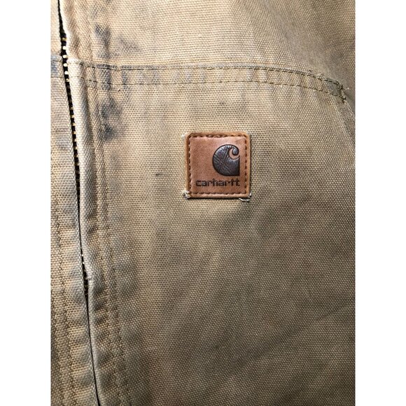 Carhartt Men's Hooded Canvas Work Jacket J280 2XL Quilted Flannel Lined, Canvas - Picture 9 of 16